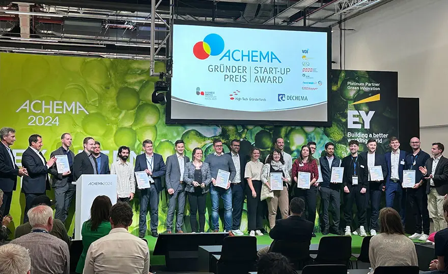 ACHEMA 2024 Start-Up Award finalists on stage
