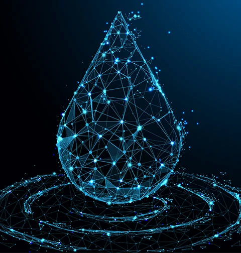 Water drop form lines and triangles