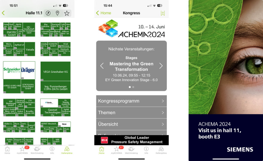 Mobile Advertising in ACHEMA App