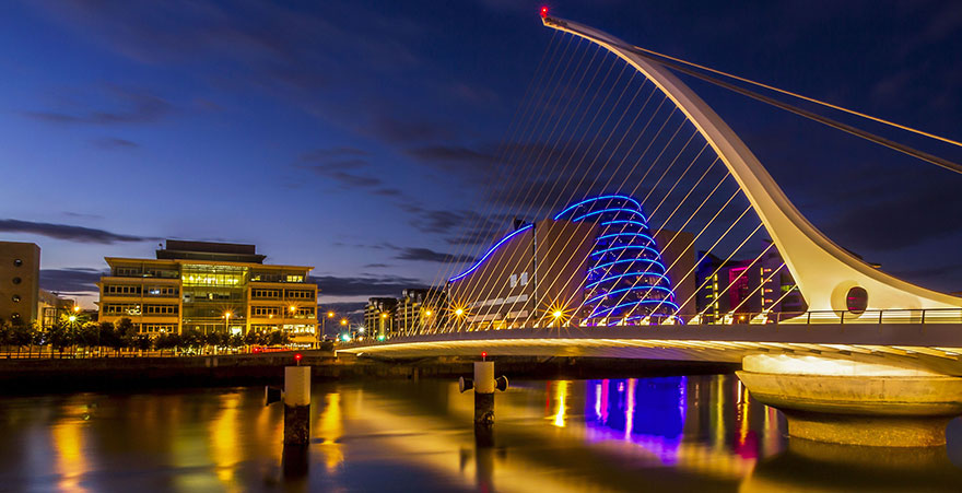 Harp bridge in Dublin