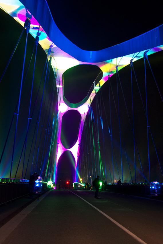 Bridge at Luminale in Frankfurt am Main Bridge at Luminale in Frankfurt am Main